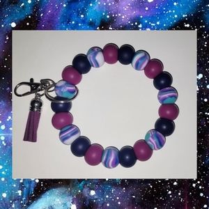 Galaxy inspired keychain wristlet